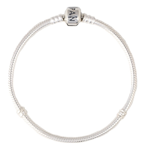 CLASSIC STERLING SILVER BRACELET W/ BARREL CLASP - Picture 3 of 3